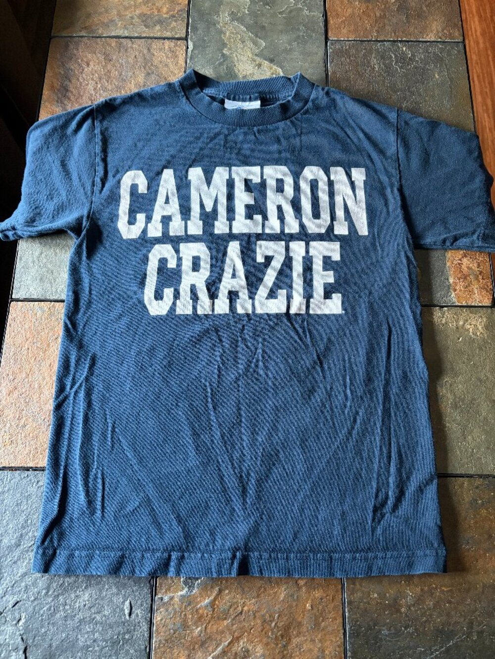 Vintage 90s Duke University Cameron Crazie T-Shirt Cotton Exchange Made in USA S